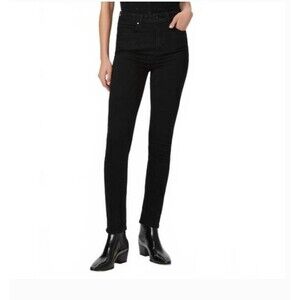 Paige Women's Jeans Gemma High Rise Cigarette Leg Jeans in Black size 25